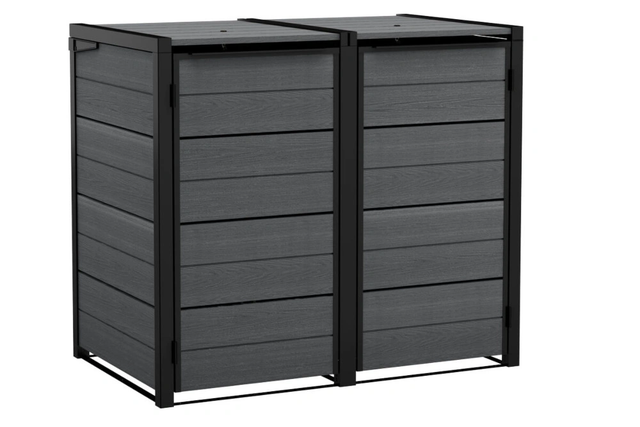 Zabudowa na kosze na Ĺ›mieci Hide Away Grey 2 x240L Keter