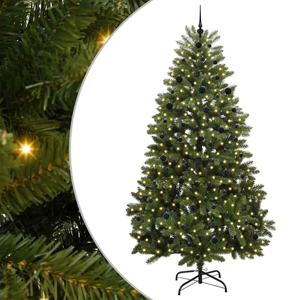 Sztuczna choinka Ze LED Lights Zielony 240 cm PVC i Metal