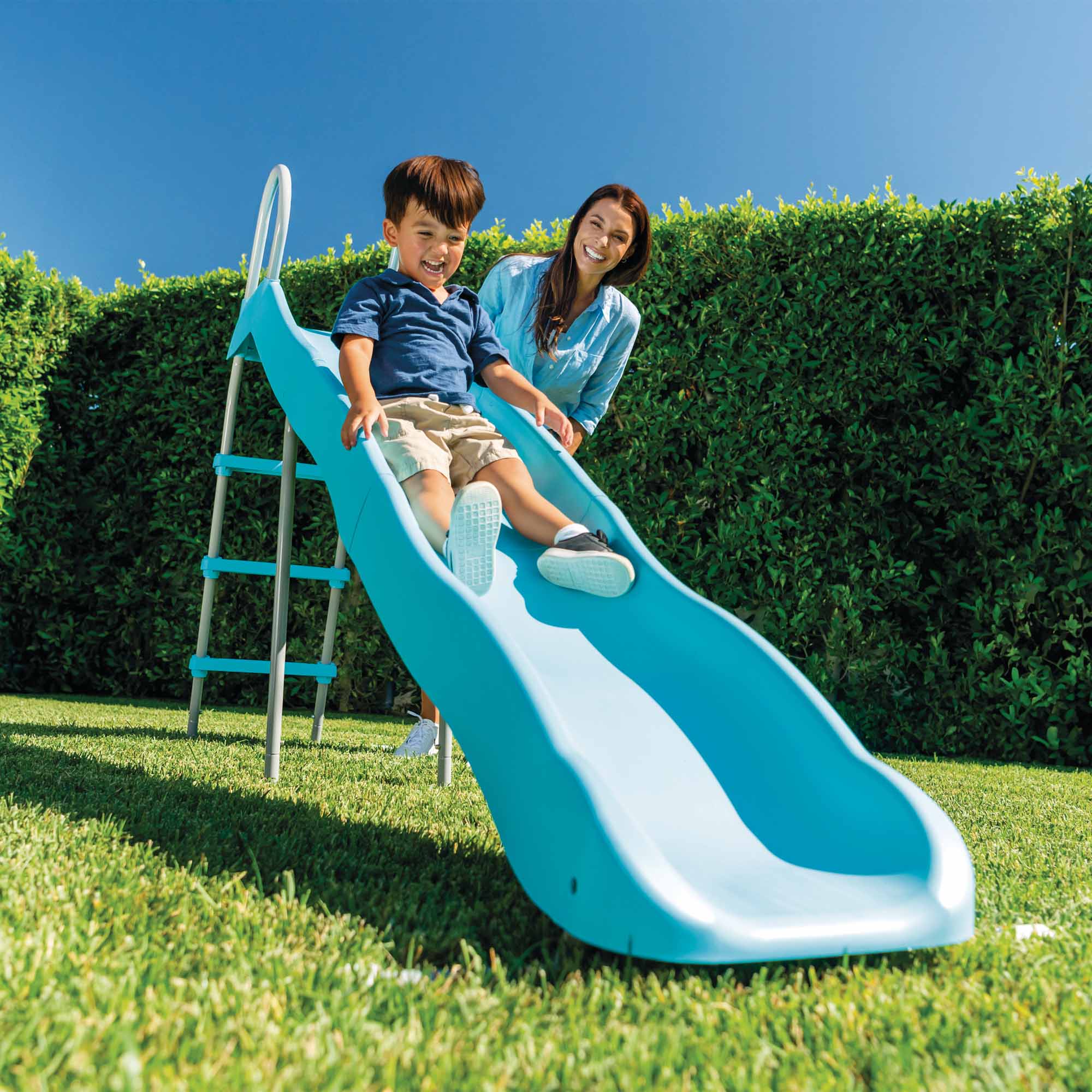 Toboggan Exterieur enfant - INTEX - XL - Longueur 251cm Hauteur 147 cm - 3 Marches - 4