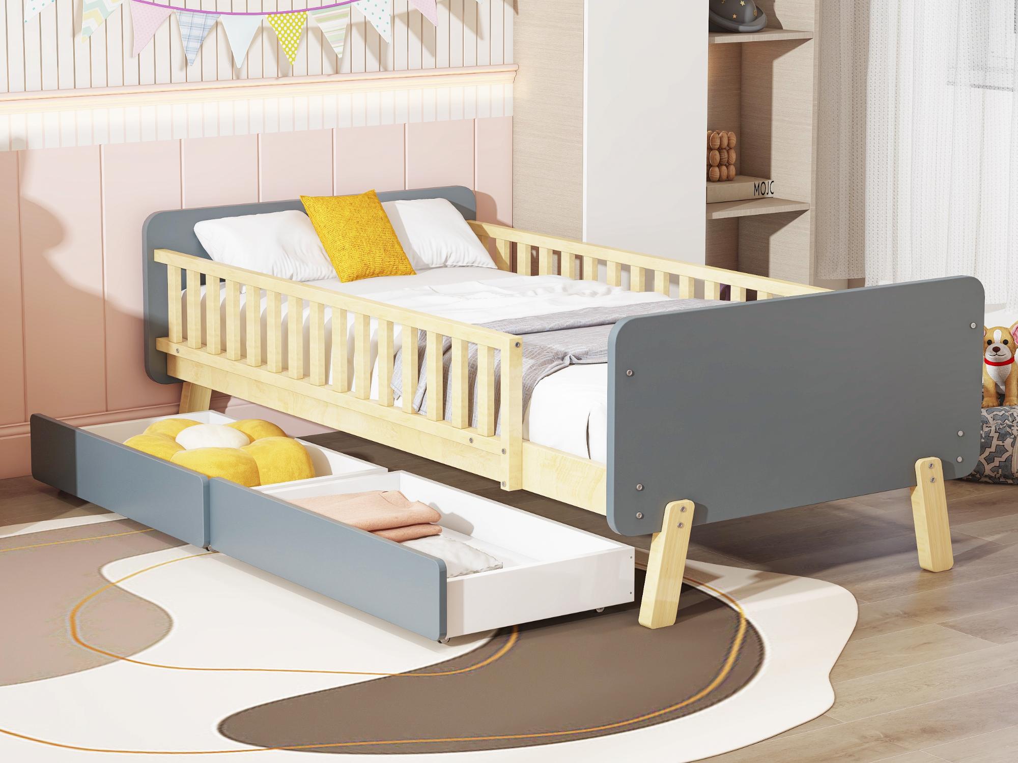 Sommier à lattes de lit matelas LED Gris foncé 90x190cm Tissu - Sommier
