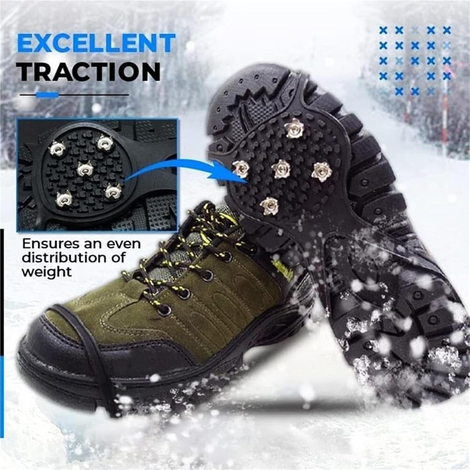 1 paire de crampons de neige glacée crampons antid... – Grandado
