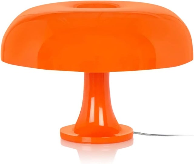 Lampe de table LED en forme de champignon, lampe de chevet pour chambre, bel éclairage moderne (Orange-Version prise européenne)