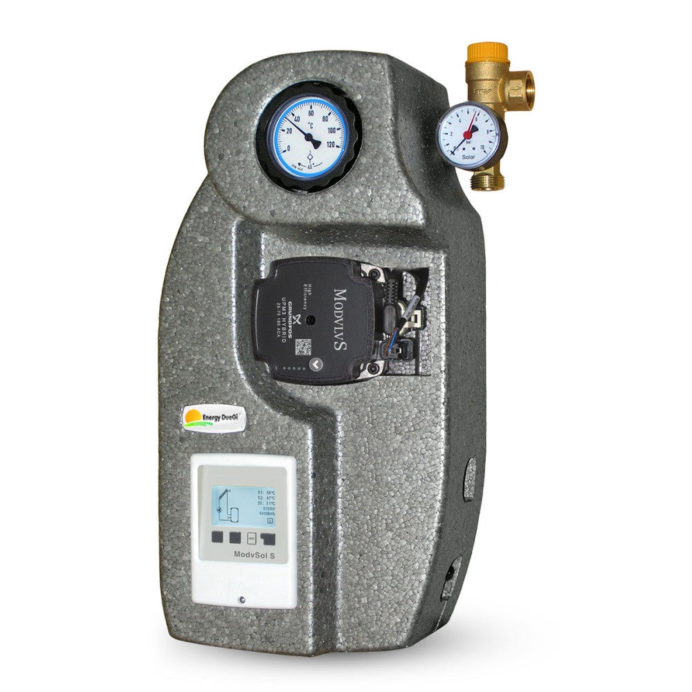 Módulo solar unidireccional con circulador Grundfos UPM3 Hybrid 25-70 y ...