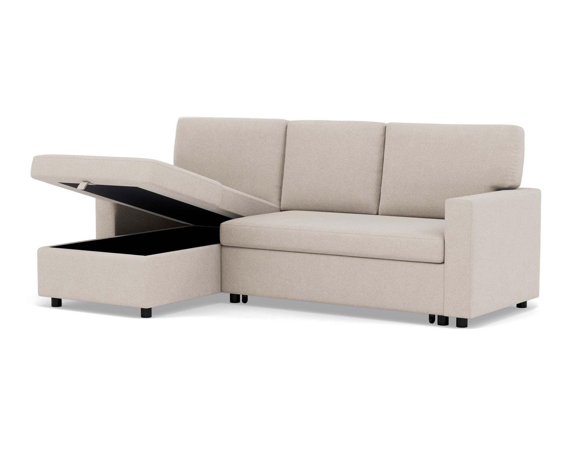 Canapé d'angle réversible convertible 4 places en tissu beige - MEIYA - Best Mobilier - 4