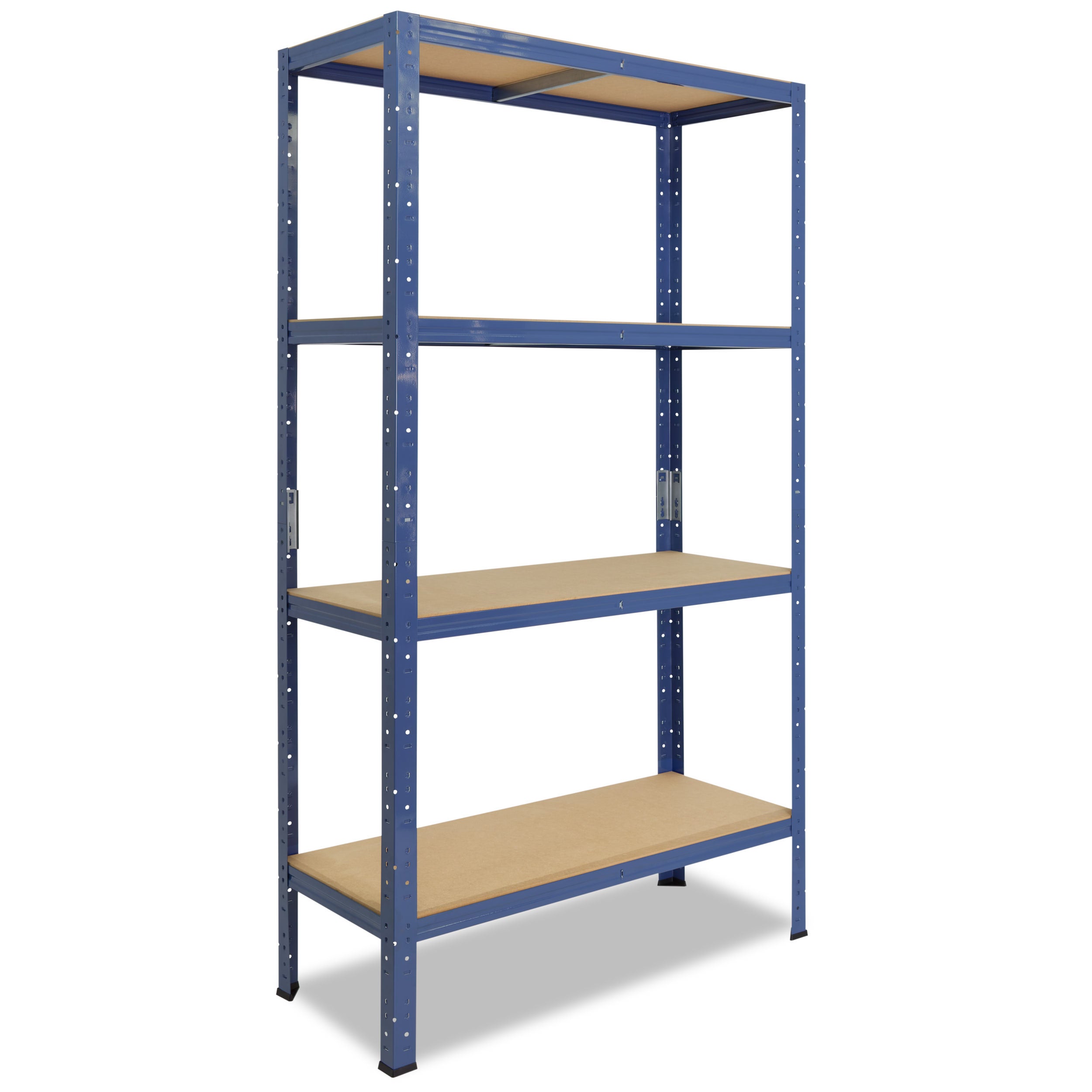 Scaffale Portautensili A Muro W-17 – 4 Ripiani In Metallo 120x25 Cm, Con Ganci E Supporti Aggiuntivi, Per Garage E Officina