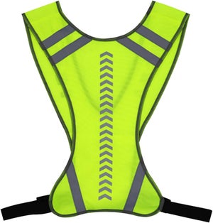 Set Di 2 Cinture Riflettenti Elastiche Per Sicurezza - Bracciale E Cintura Per Corsa, Ciclismo, Jogging - Verde Fluorescente - 2