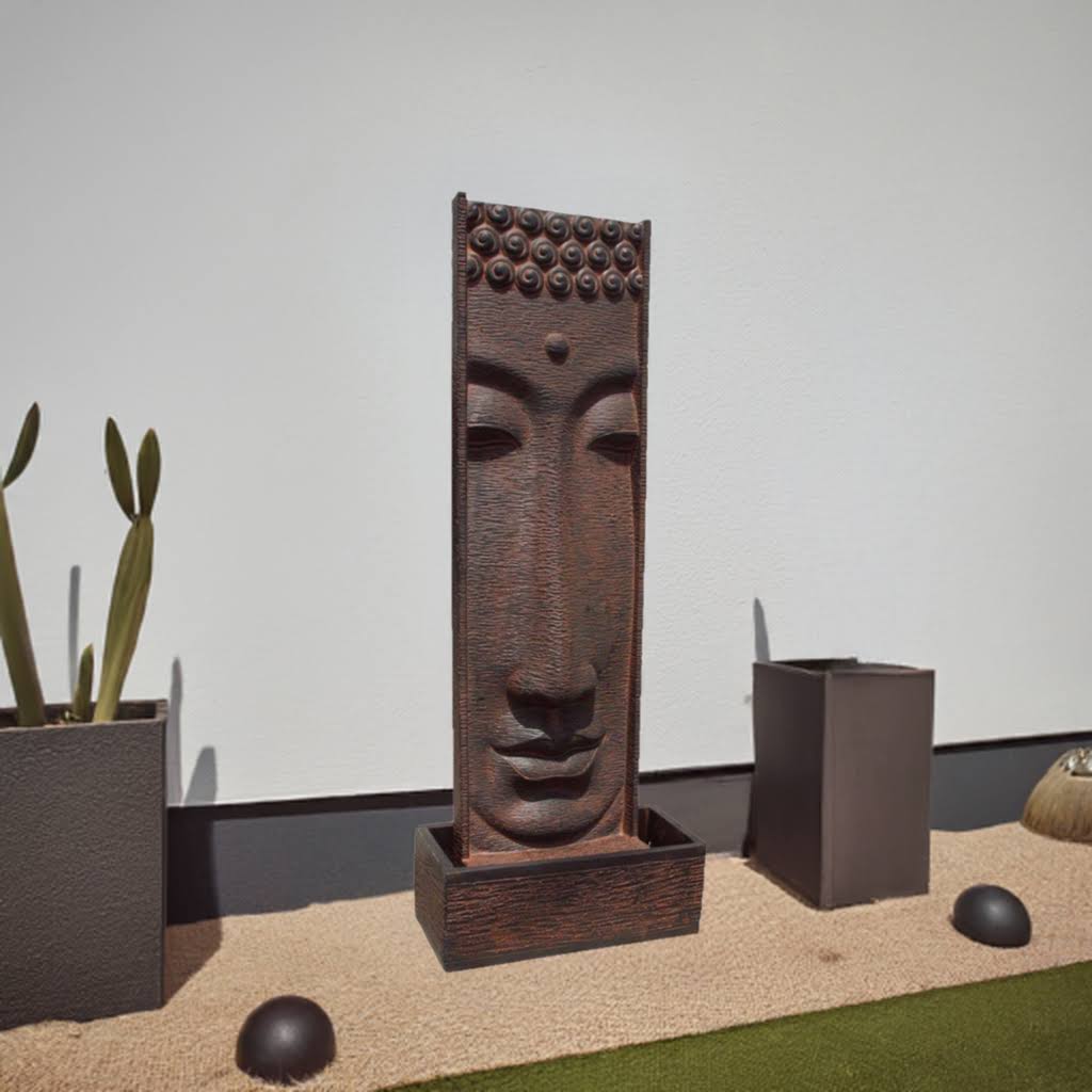 Fontaine de Jardin CALLIA 70x33x185cm. de Pierre de Betón. Couleur Oxyde - 2