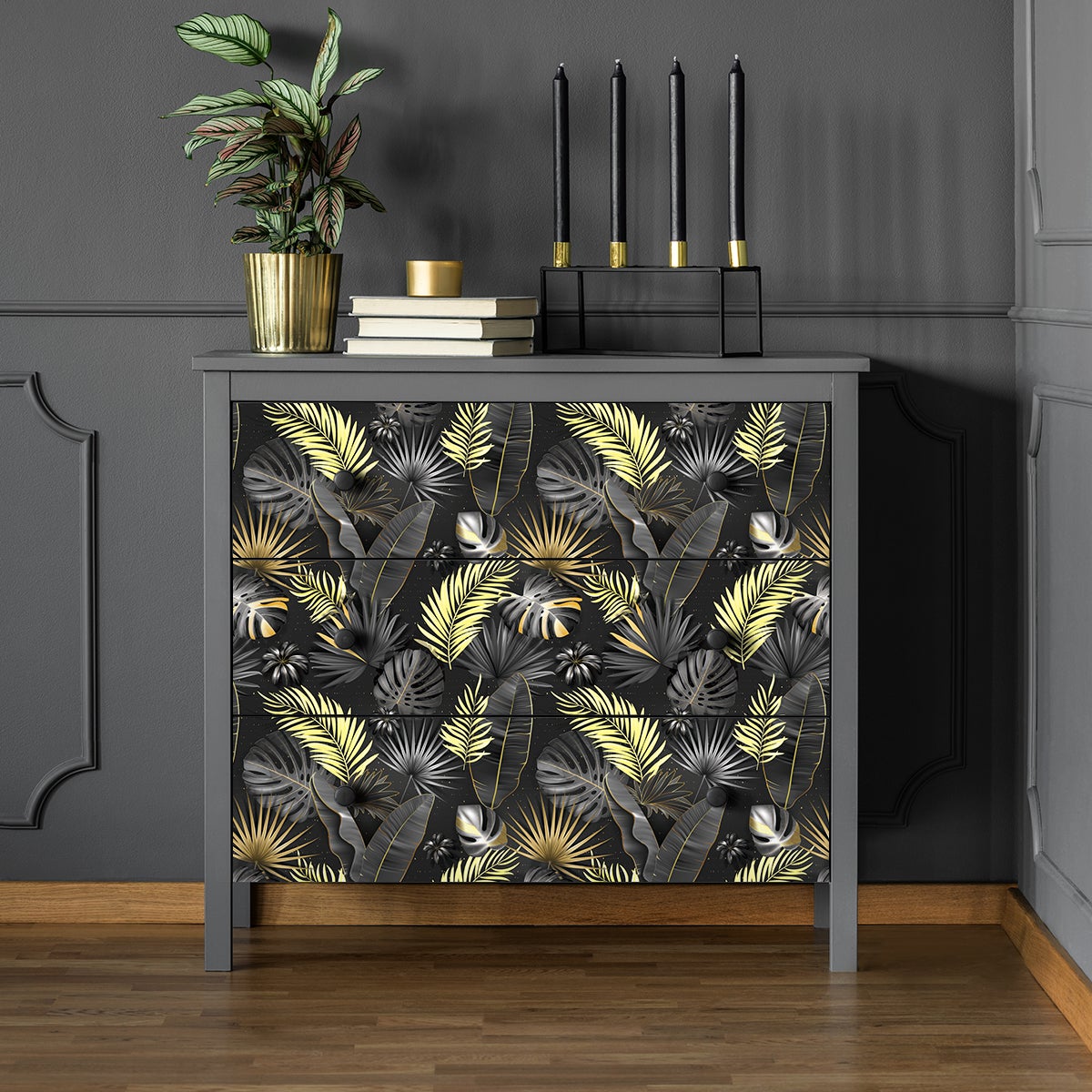 Vinilo muebles tropical santa cruza - adhesivo de pared - revestimiento sticker mural decorativo - 40x60cm