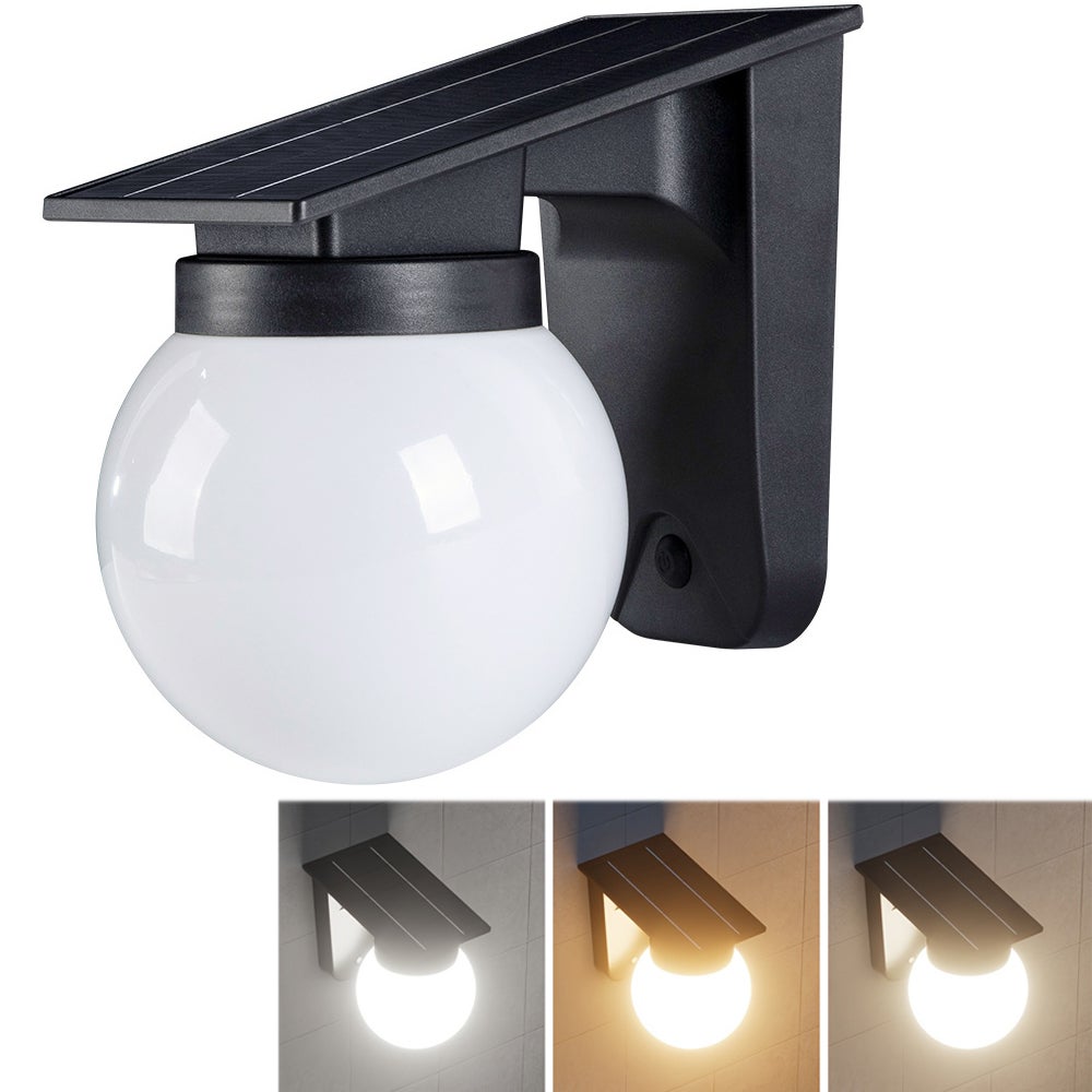 Zestaw zasilanej energią słoneczną zewnętrznej lampy ściennej tryby oświetlenia wodoodporność zasilane energią słoneczną oświetlenie LED do ogrodu na