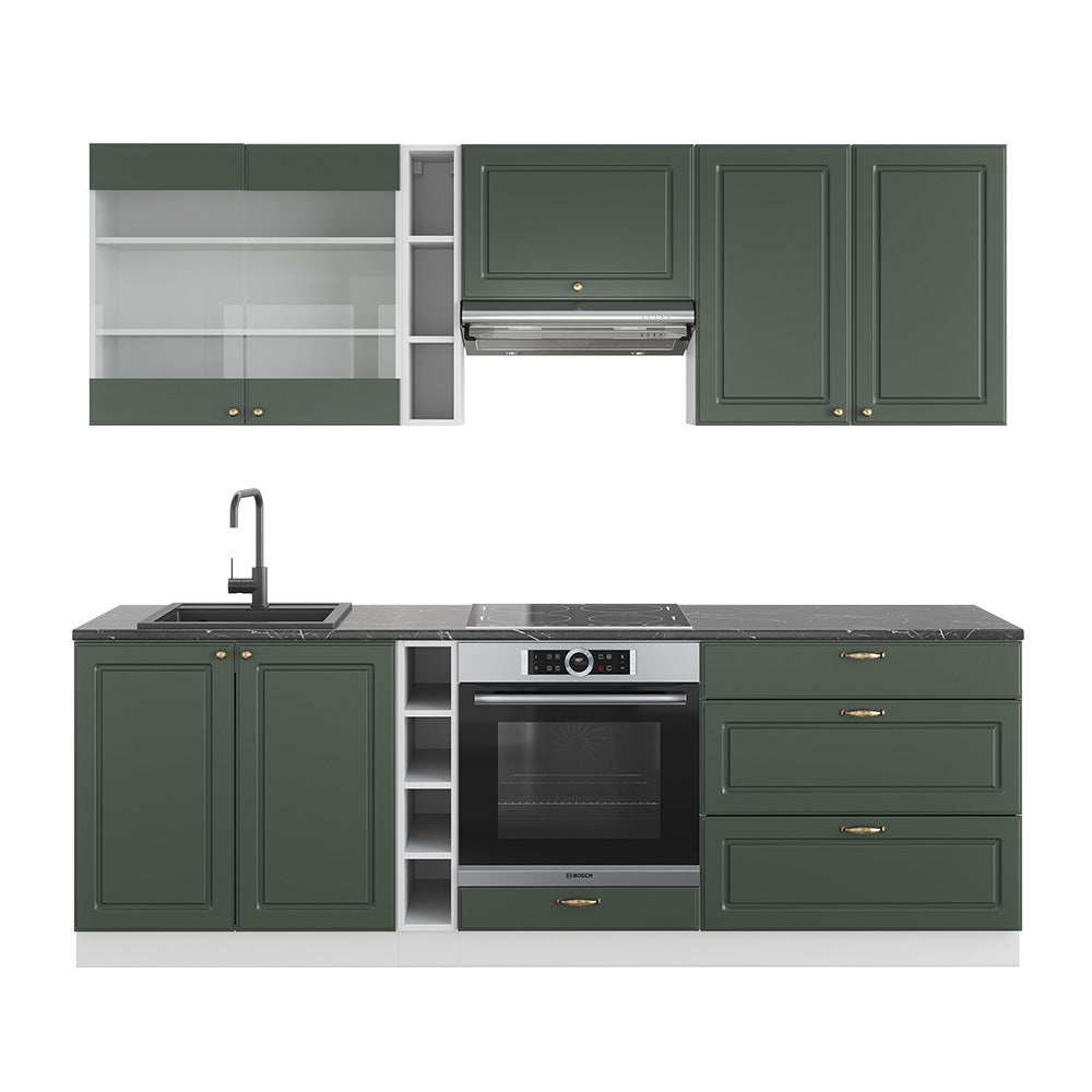 Vicco Cuisine Fame-Line, Vert et or campagne/anthracite, 235cm , PT
