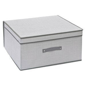 Lot De 4 Boîtes De Rangement En Tissu - Panier Pliable Avec Poignées 40x30x20 Cm - Organisation Maison, Jouets, Vêtements - Beige