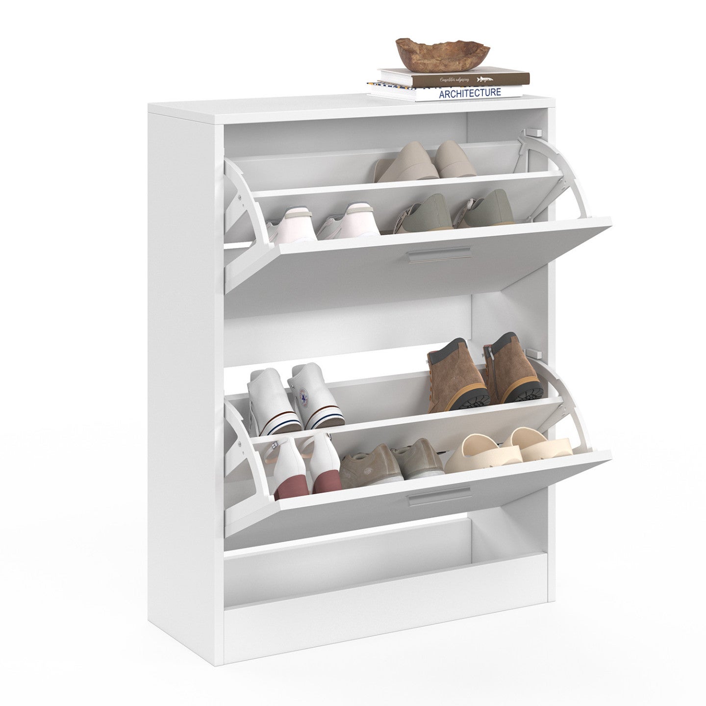 Meuble à chaussures 12 paires KLARK 2 portes blanc - 4