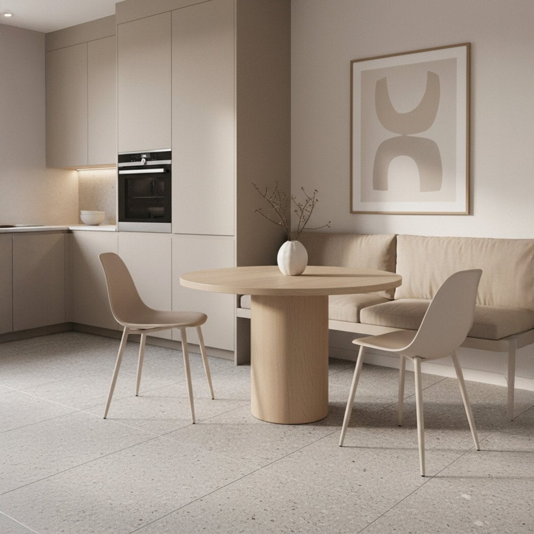 Set 6 sedie in polipropilene beige Nina - 2