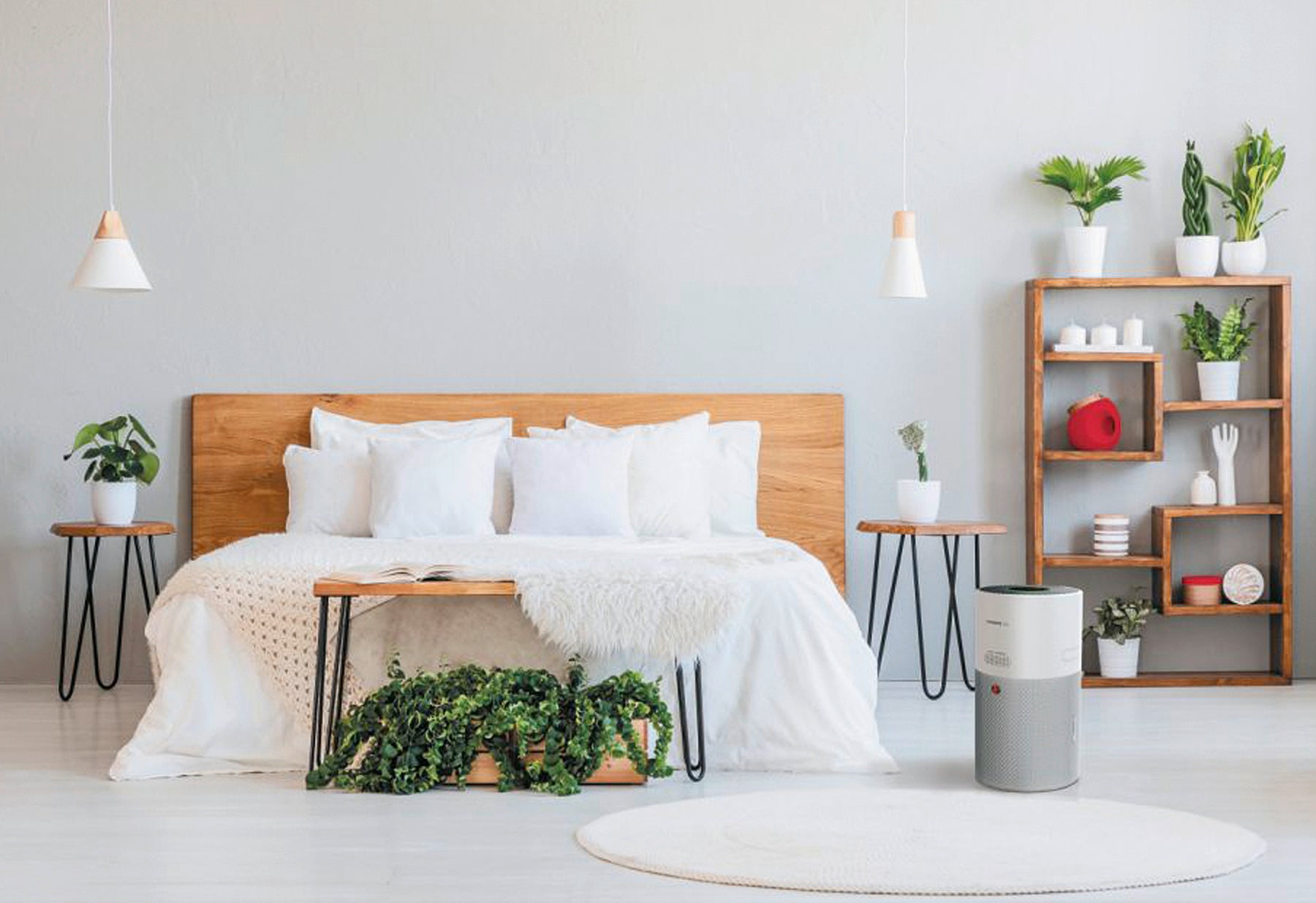 Hoover H-PURIFIER 300 purificatore 100 m² Argento, Bianco - 3