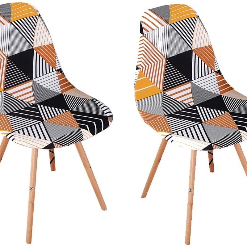 Pokrowce na krzesła skandynawskie, zestaw 2 szt., rozciągliwe pokrowce na krzesła do jadalni, uniwersalne pokrowce na krzesła bez podłokietników