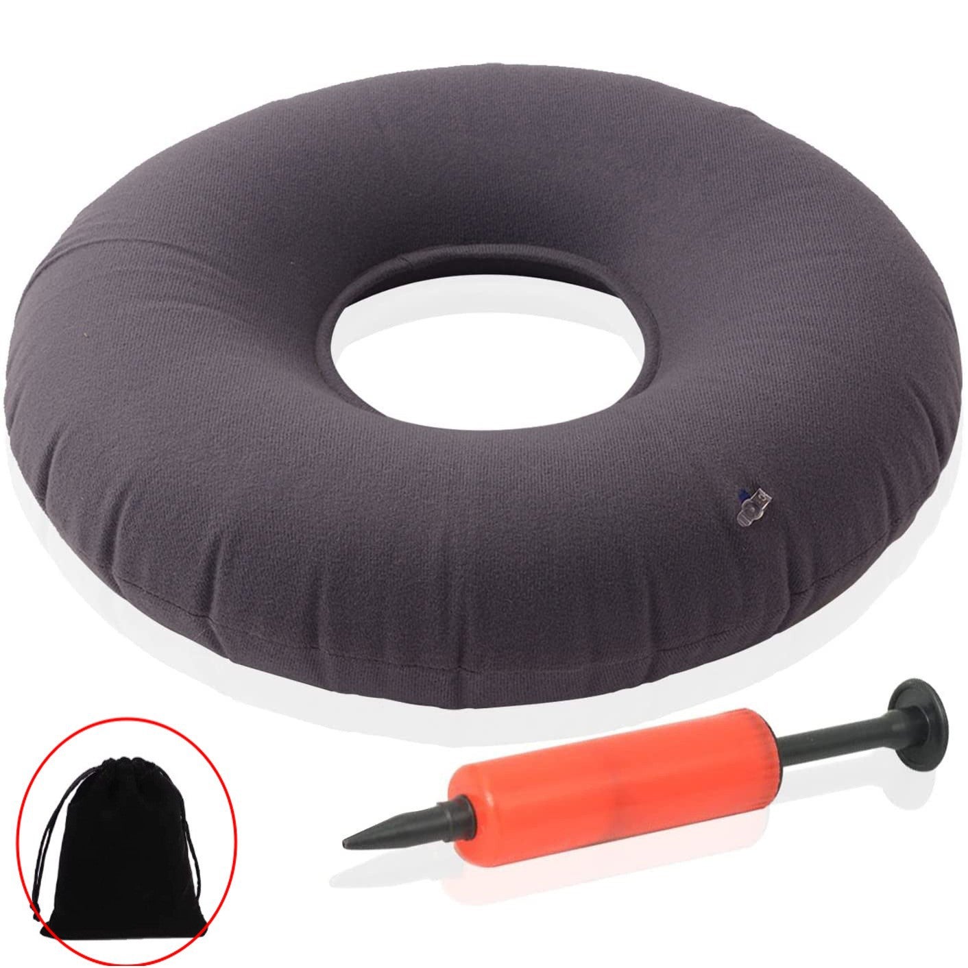 Coussin En Forme De Donut Pour Siège - Soulagement Du Coccyx - Tissu Coton & Mousse Mémoire - Rose - Neuf