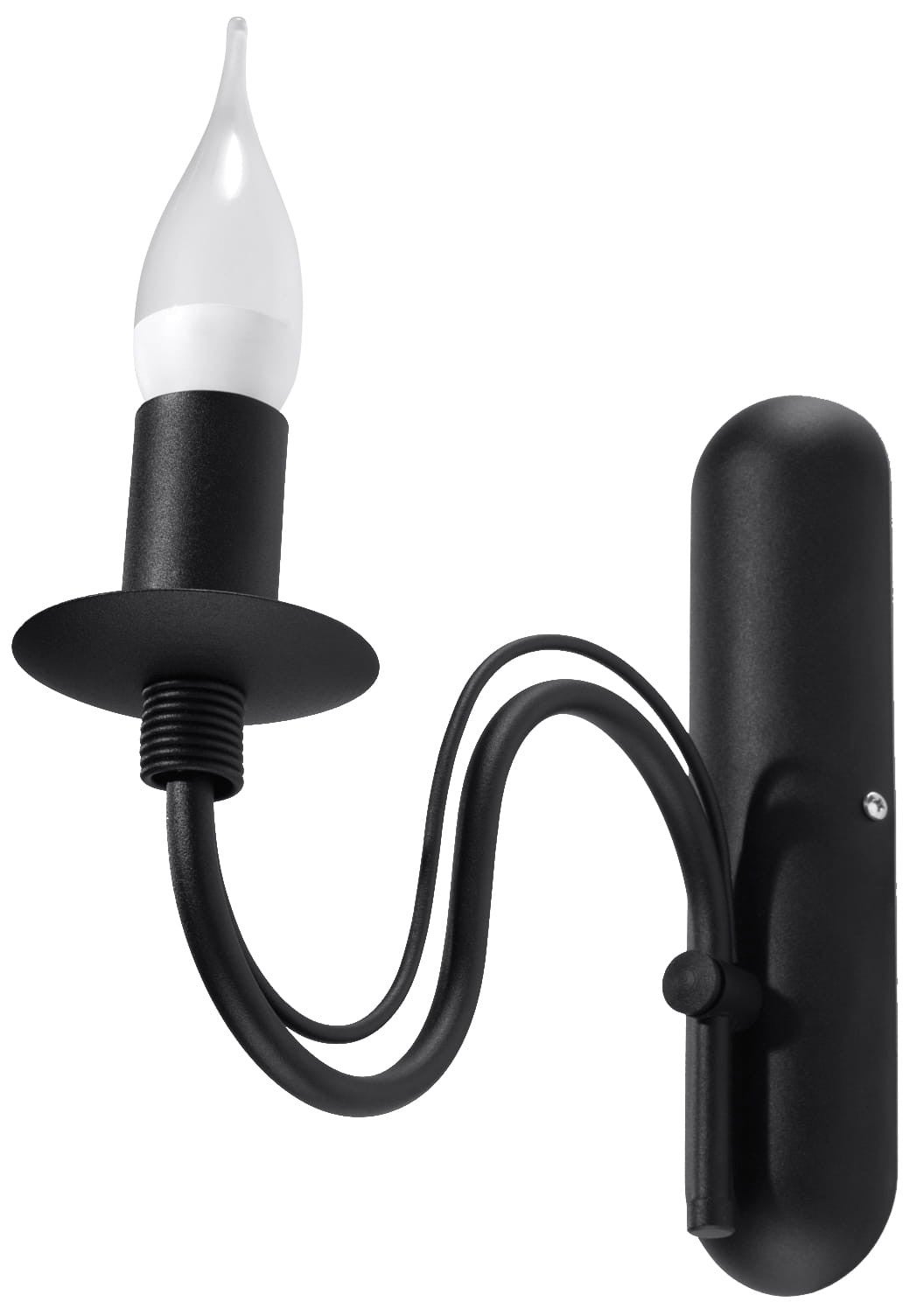 Kinkiet ścienny Minerwa czarny 1xE14x40W wym: 25 x 25 x 25 cm metal IP20 Sollux Lighting