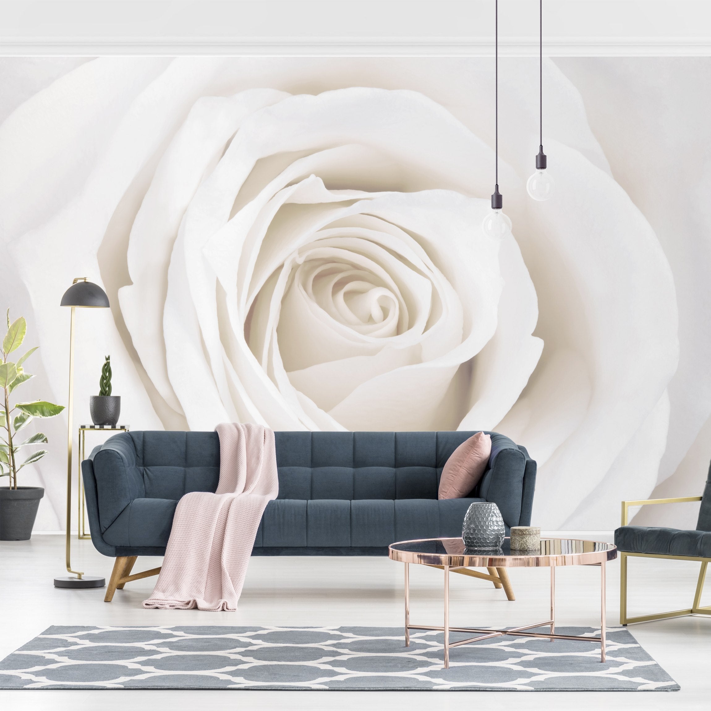 Papel pintado fotomural flores romántico rústico rosa 95 - salón dormitorio cocina pasillo - tnt 480 x 320 cm premium