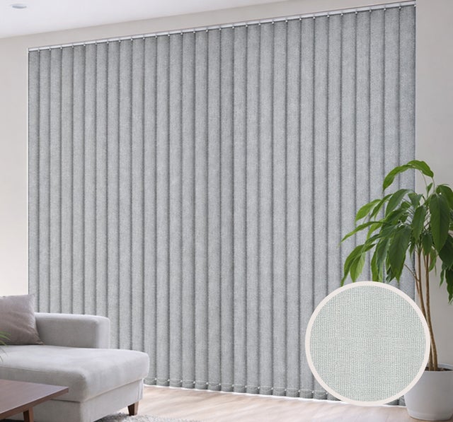 AVOSDIM Kit completo de persiana californiana con lamas verticales de 127 mm - Gris RAL 4934 - L 200 cm x H 240 cm