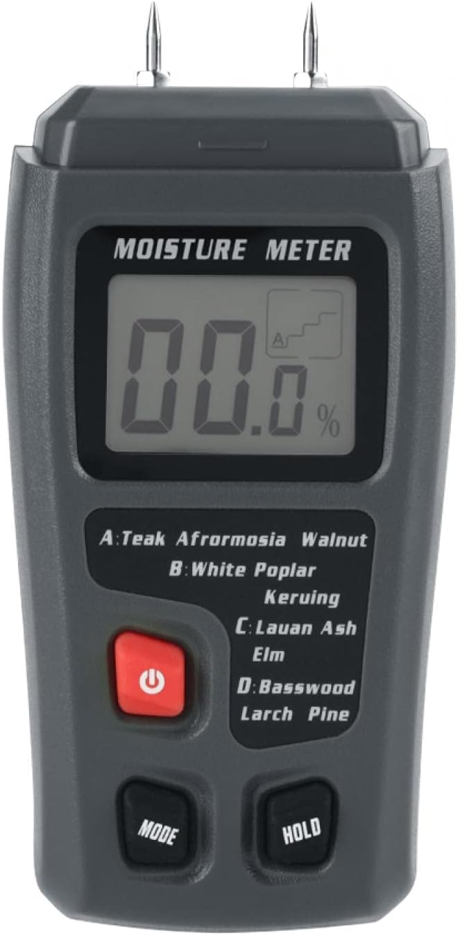 Cyfrowy wilgotnościomierz LCD do drewna, tester wilgotności materiałów budowlanych, ścian drewnianych, podłóg papierowych
