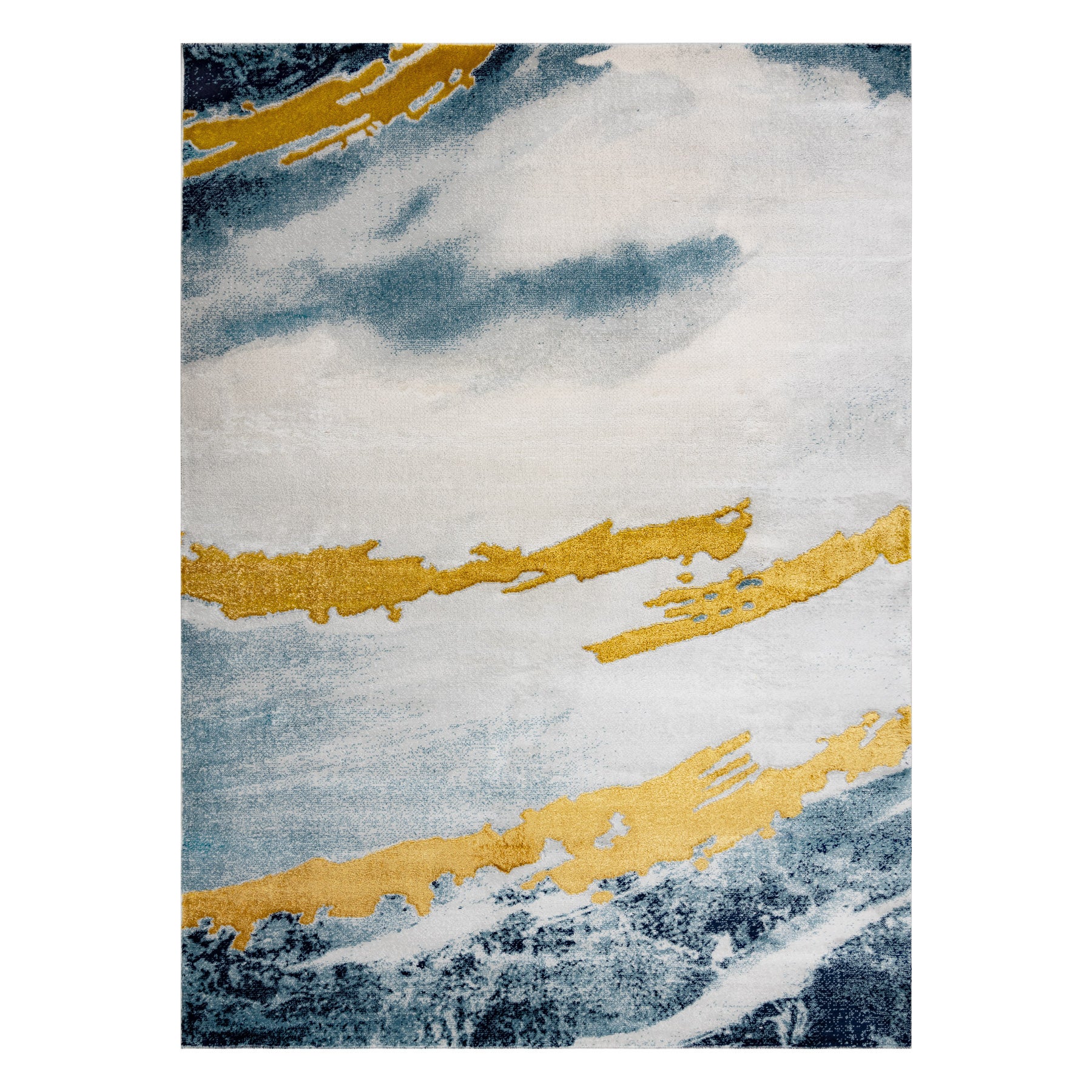 Dywan EMERALD ekskluzywny 1023 glamour, stylowy abstrakcja niebieski / złoty 240x330 cm - 3