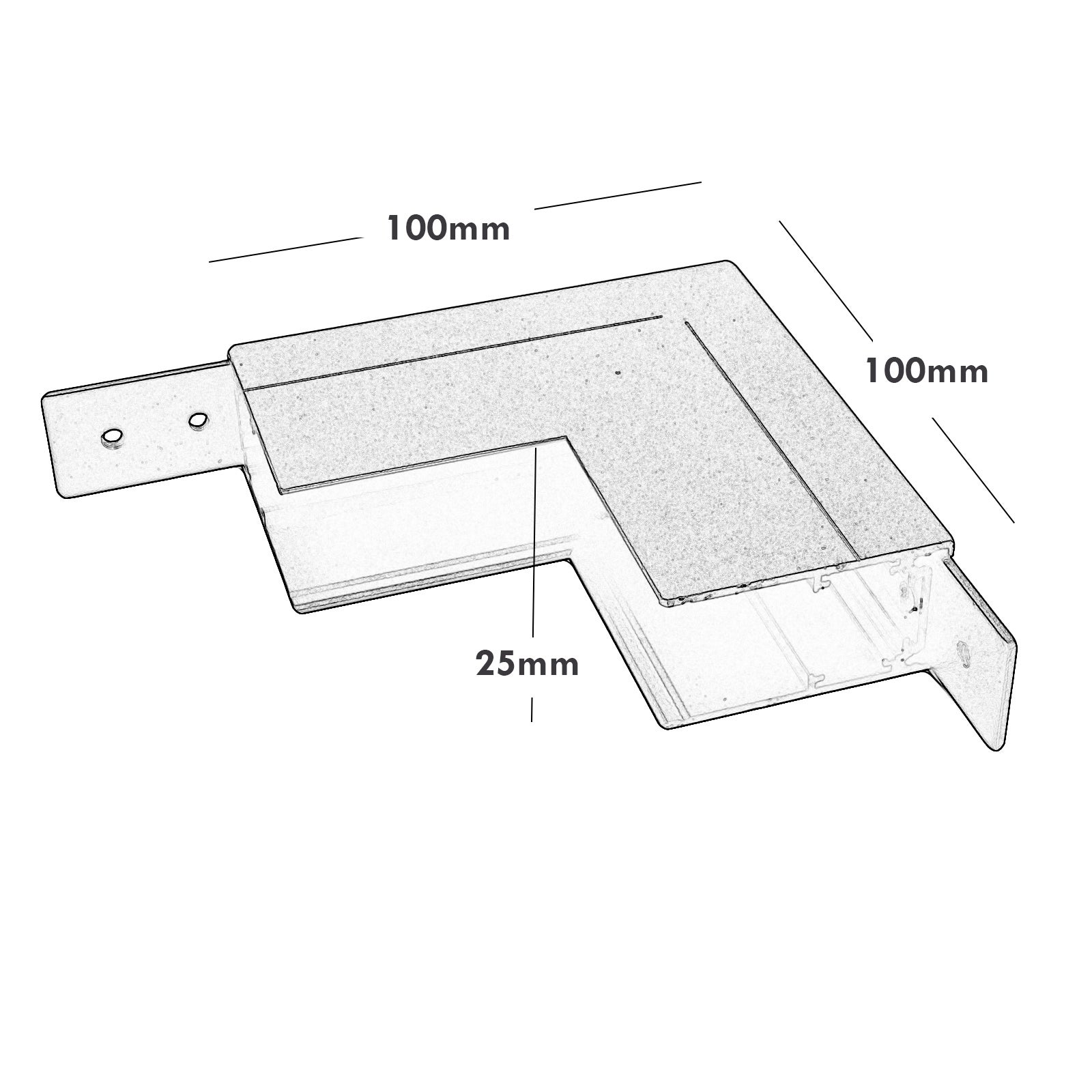 Connecteur en L vertical voie externe voie magnétique - 4