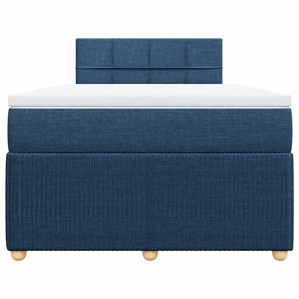 Sommier à lattes de lit avec matelas Bleu 120x200 cm Tissu - 5