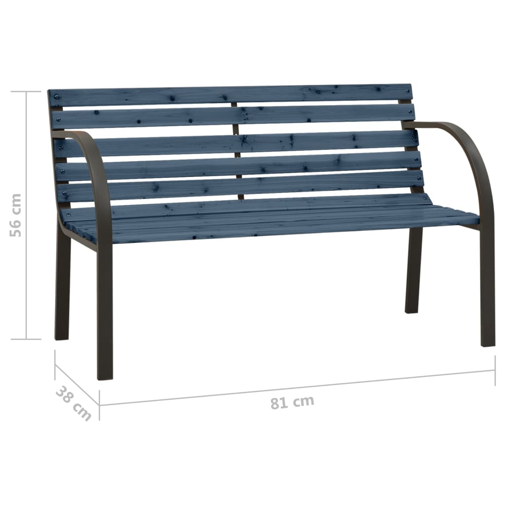 Panca da giardino mobili da giardino per esterni terrazza per bambini 81 cm in legno di pino cinese grigi 02_0011762 - 6