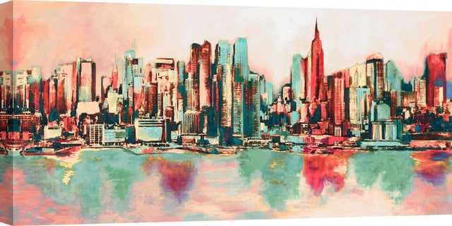 Quadro di vetro Dubai Skyline - Acquista online