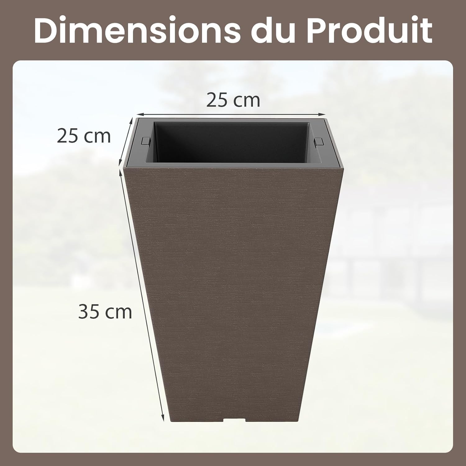 euro3plast 315-703 Fioriera Greener Kebe 40cm, bianco