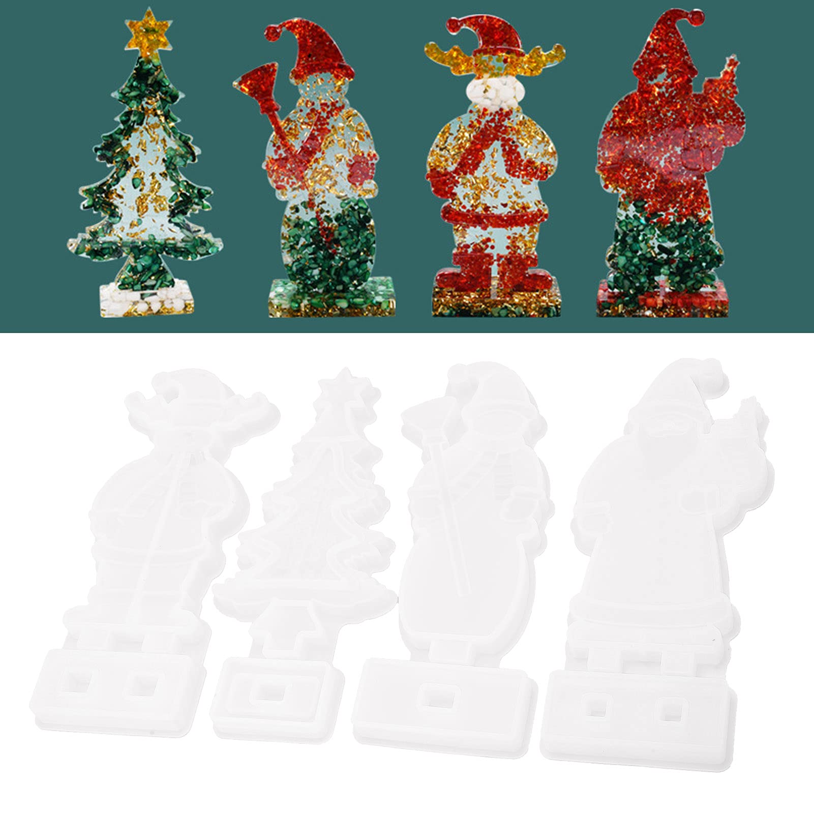 2 moldes de silicona de círculo plano para velas de Navidad, forma