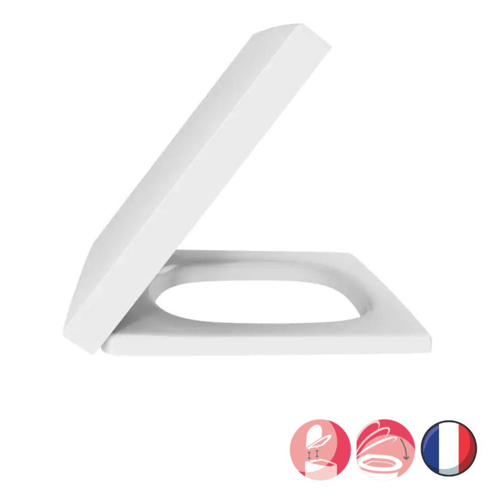 Abattant JACOB DELAFON Terrace descente progressive et declipsable Blanc Leroy Merlin