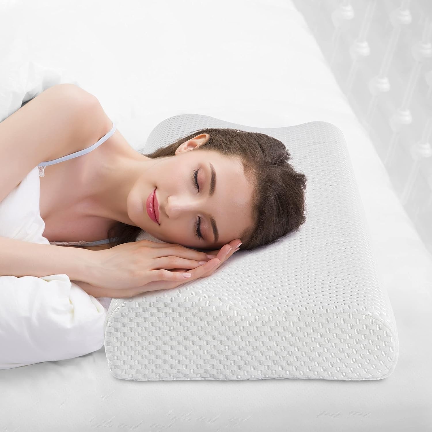 CloudÉtoile Cuscino Cervicale In Memory Foam – Ortopedico Regolabile (Altezza 7/9 Cm O 10/12 Cm), Con Fodera Rimovibile