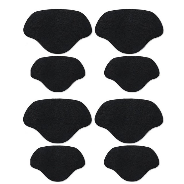 Patchs de réparation autocollants pour talons de chaussures, 4 paires Black