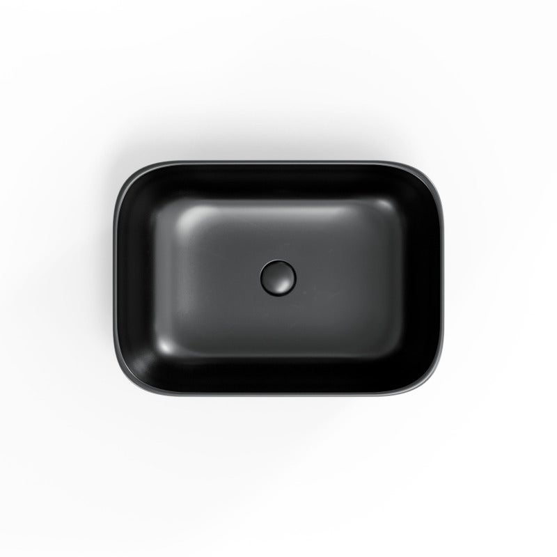 Vasque à poser 45,5 x 32,5 x 13,5 cm sans trop-plein noir mat Infinitio SAT (SATINF4532BKM) - 7