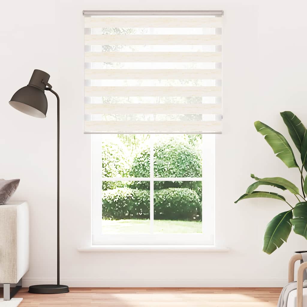 Estor cebra beige mármol tejido ancho 115,9 cm poliéster - 2