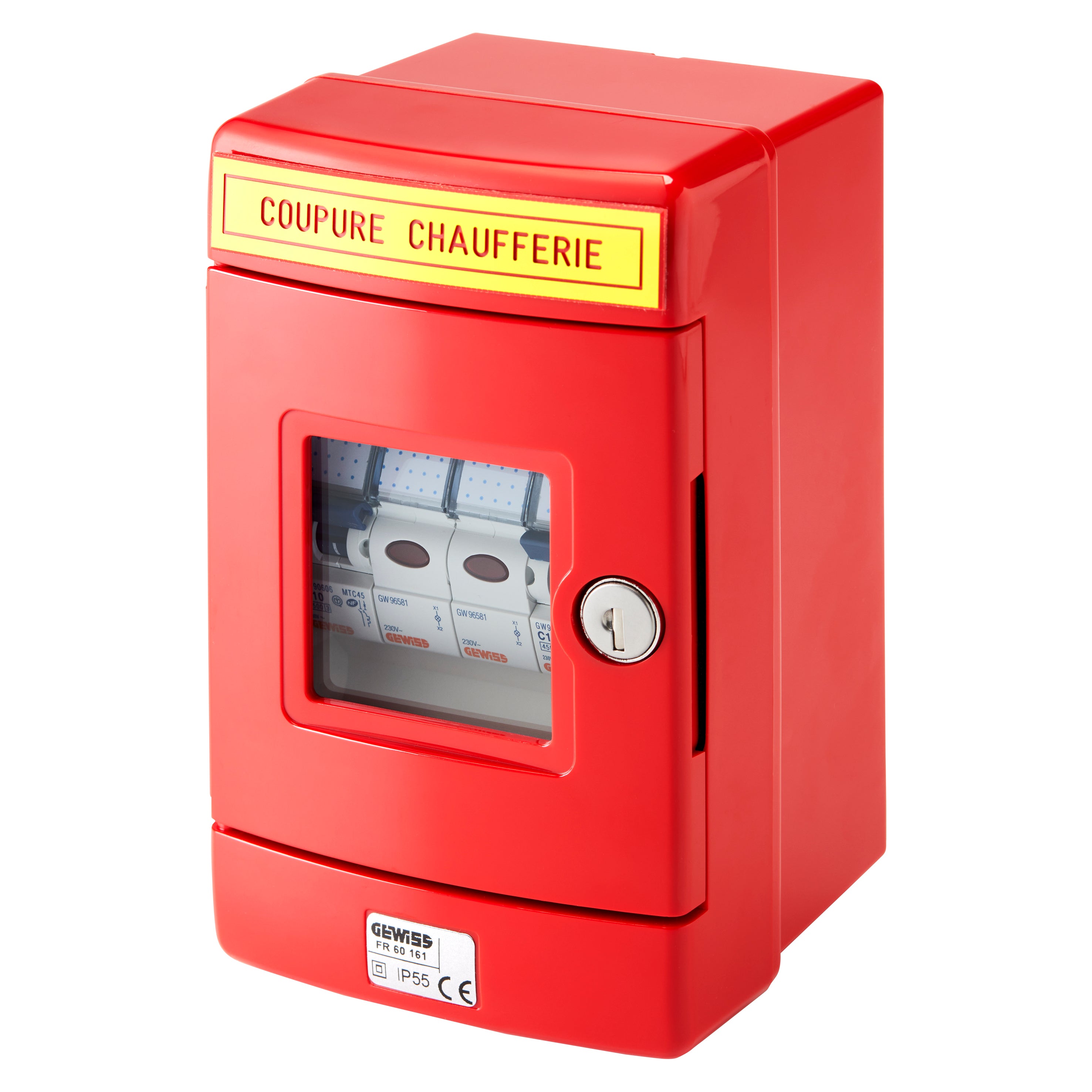 Coffret de coupure d’urgence chaufferie Monophasé 16A/10A 2 voyants — free download