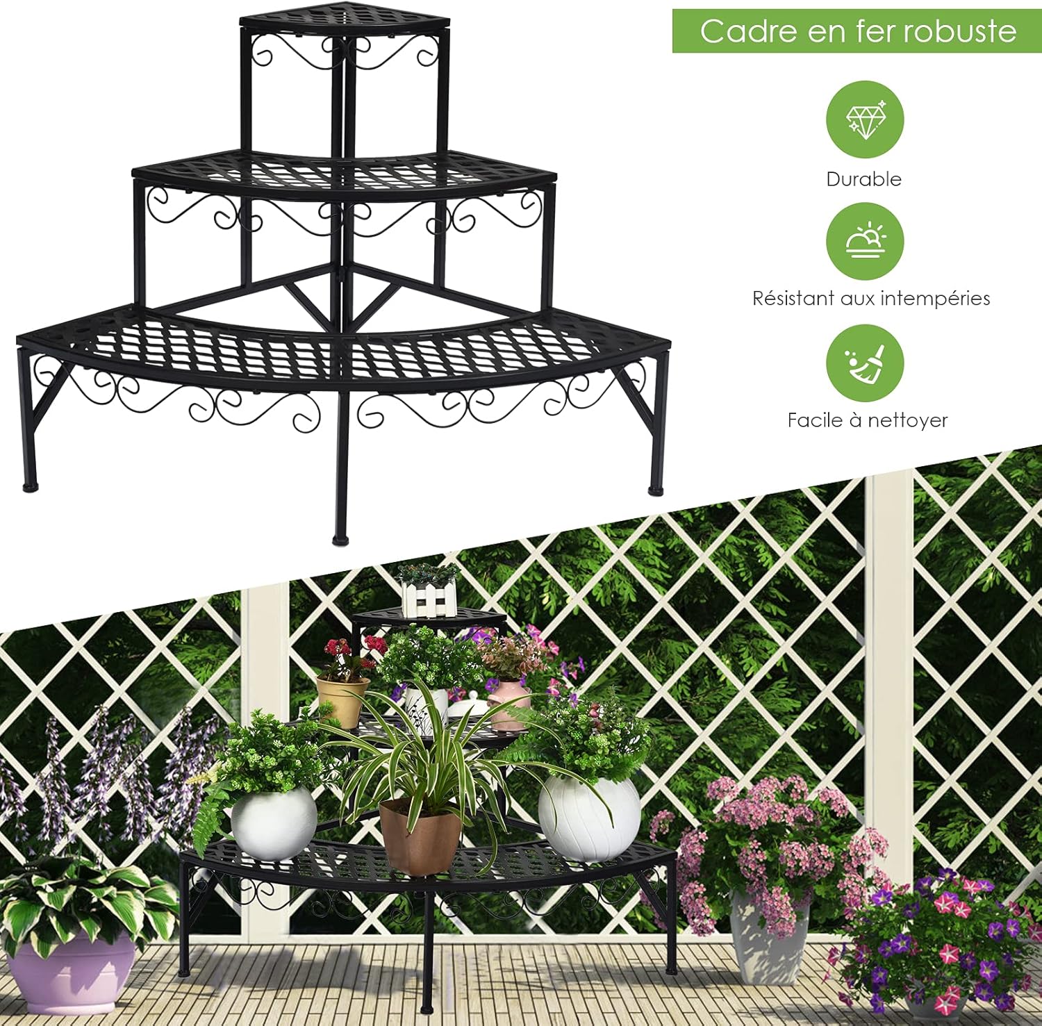 Support De Plante En Métal Nordique Pour Salon Int... - Grandado