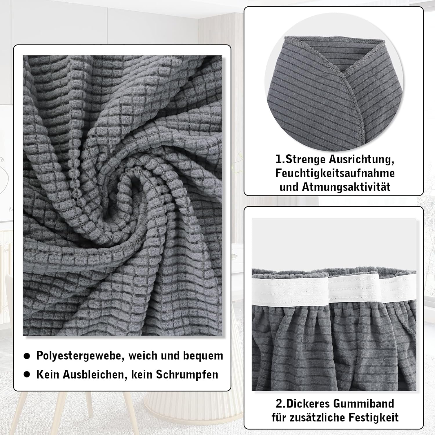 Coprisedia elasticizzati rossi con braccioli, 6 pezzi, per poltrona girevole, protezione per ufficio, soggiorno e camera da letto