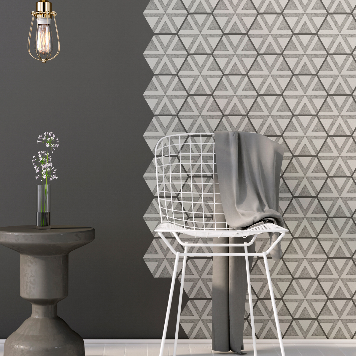 Vinilo azulejos hexagonales antiguo tonos de gris - adhesivo pared - sticker revestimiento - 28stickershexagones15x13,5cm