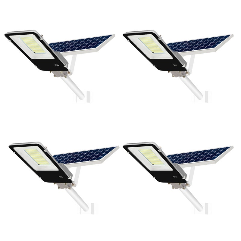 4x lampa uliczna LED 200w solarna zewnętrzna 200 LED 4000 lm 6000k chłodna biel ip65