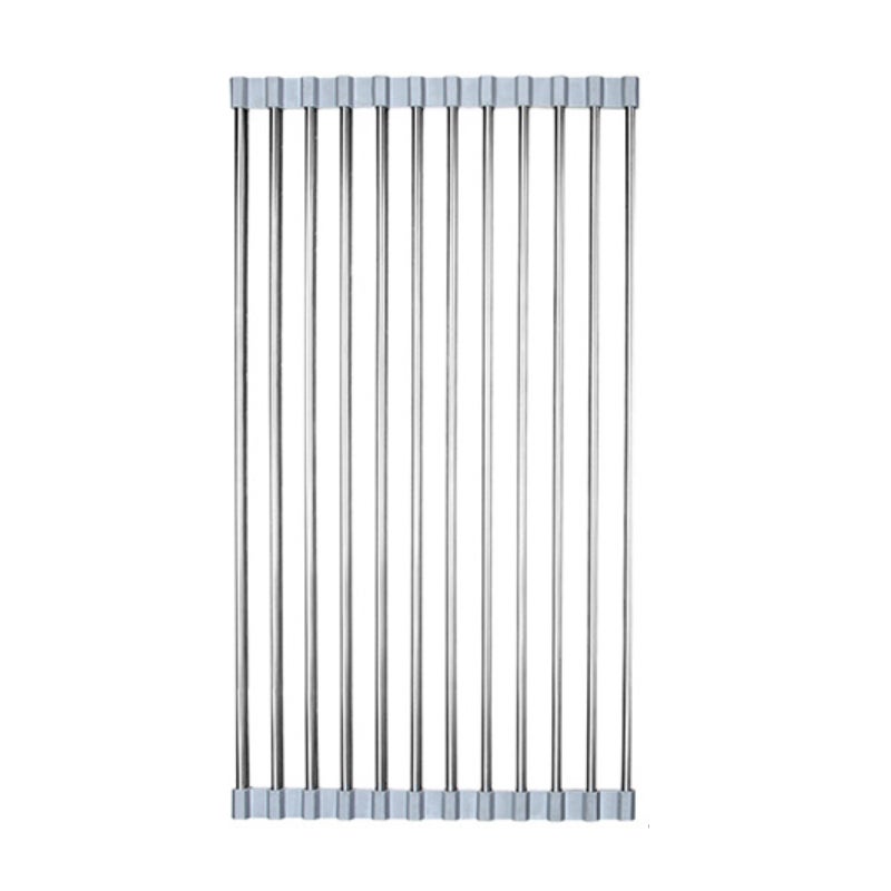 Składana i wyjmowana suszarka do naczyń, praktyczny dodatek do domu, szara, 47 x 24 cm, 12 tub