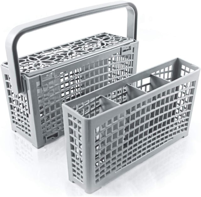 [23 x 8,5 e 4,5 x 13,5 cm]. Cestello per lavastoviglie con innovativa soluzione 2 in 1: cestello universale coperto per lavastoviglie.