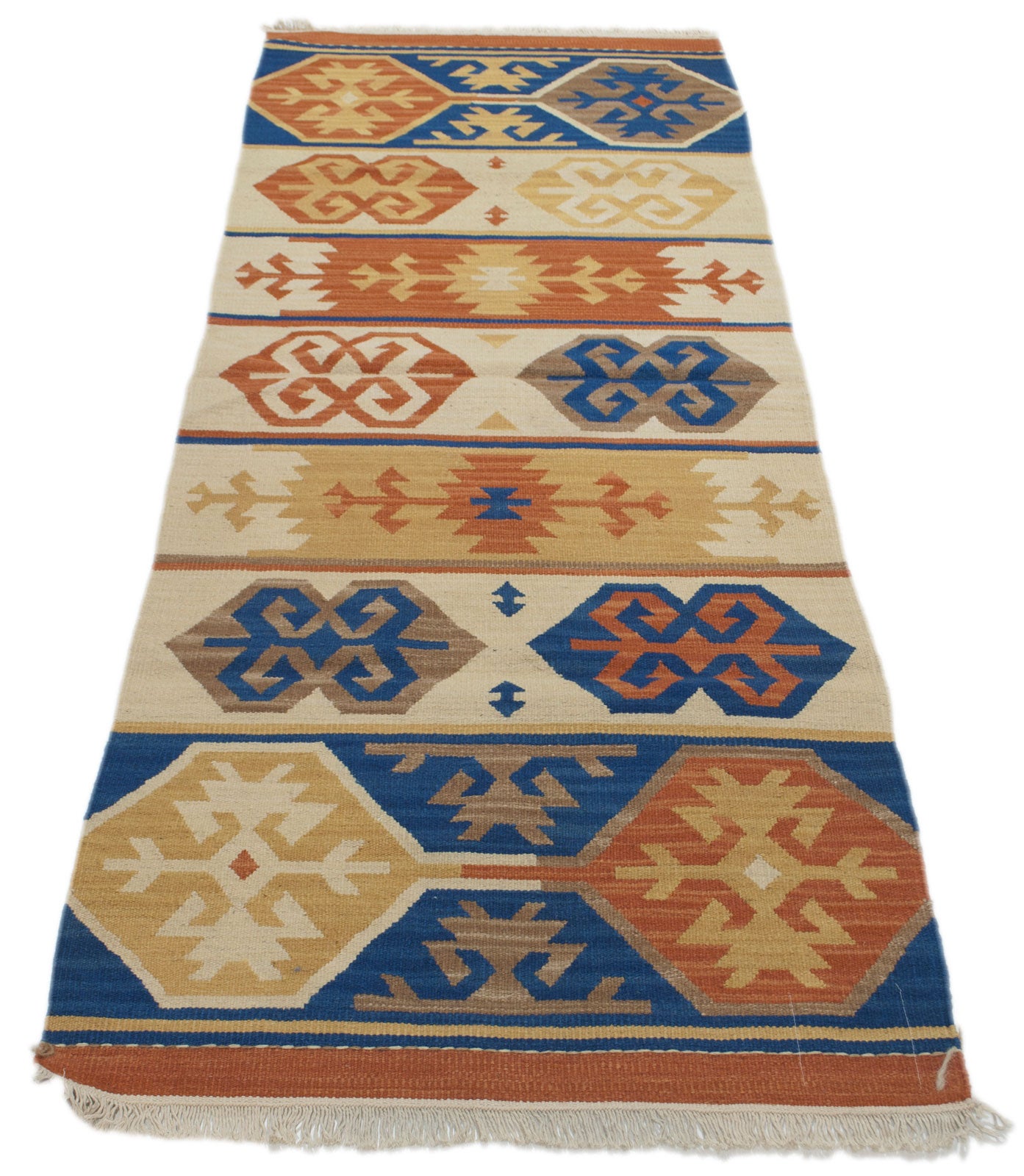 Oryginalny, nowoczesny indyjski kilim 198x69 cm