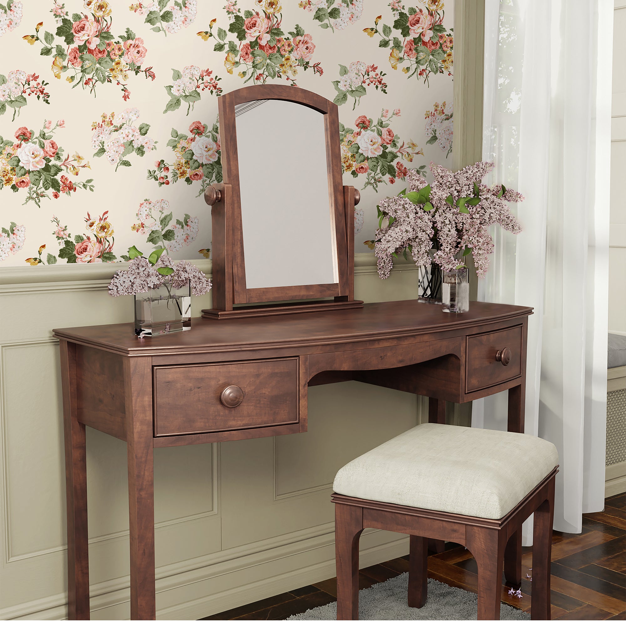 Laura Ashley Tapeta filzelinowa ROSEMORE 10 m x 52 cm