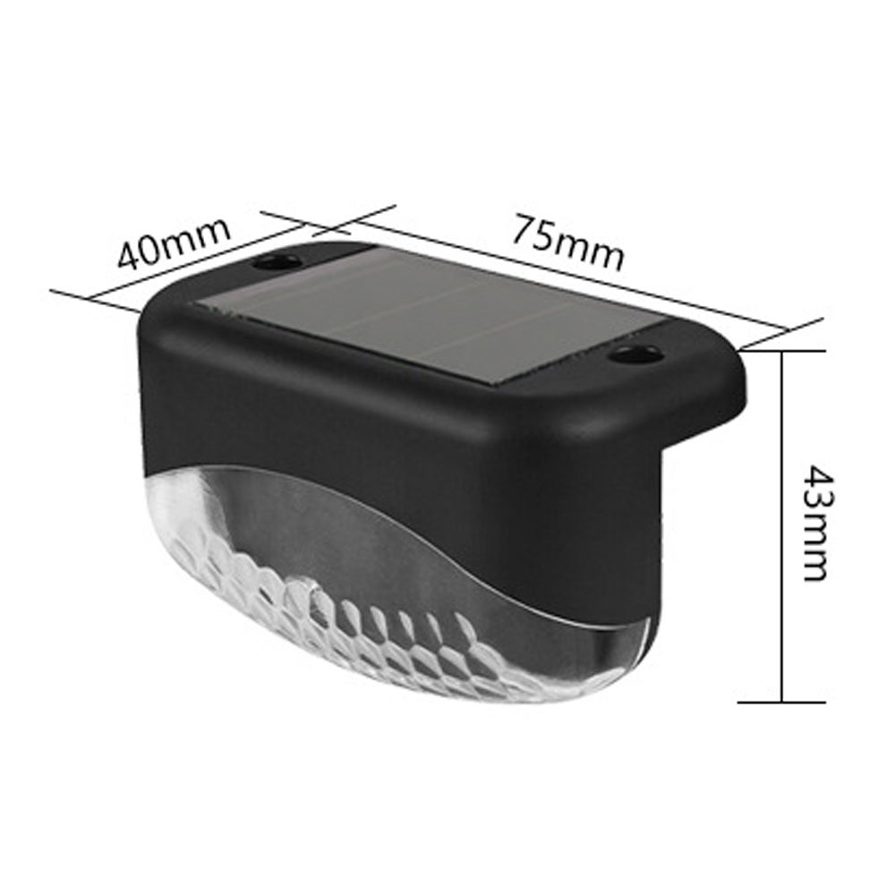 Zestaw 8 lamp ogrodowych, oświetlenie zewnętrzne, lampy LED, lampy solarne, białe światło, lampy schodowe
