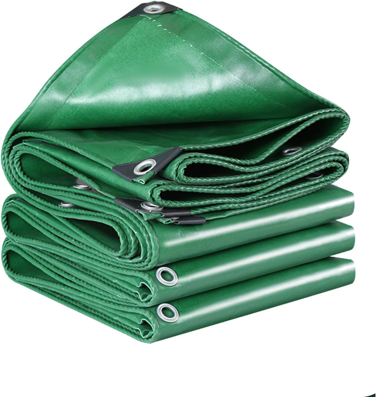 Plandeka PVC extra wodoodporna 420 g/m² ze wzmocnionymi oczkami do mebli, zielona (2 m x 2 m)