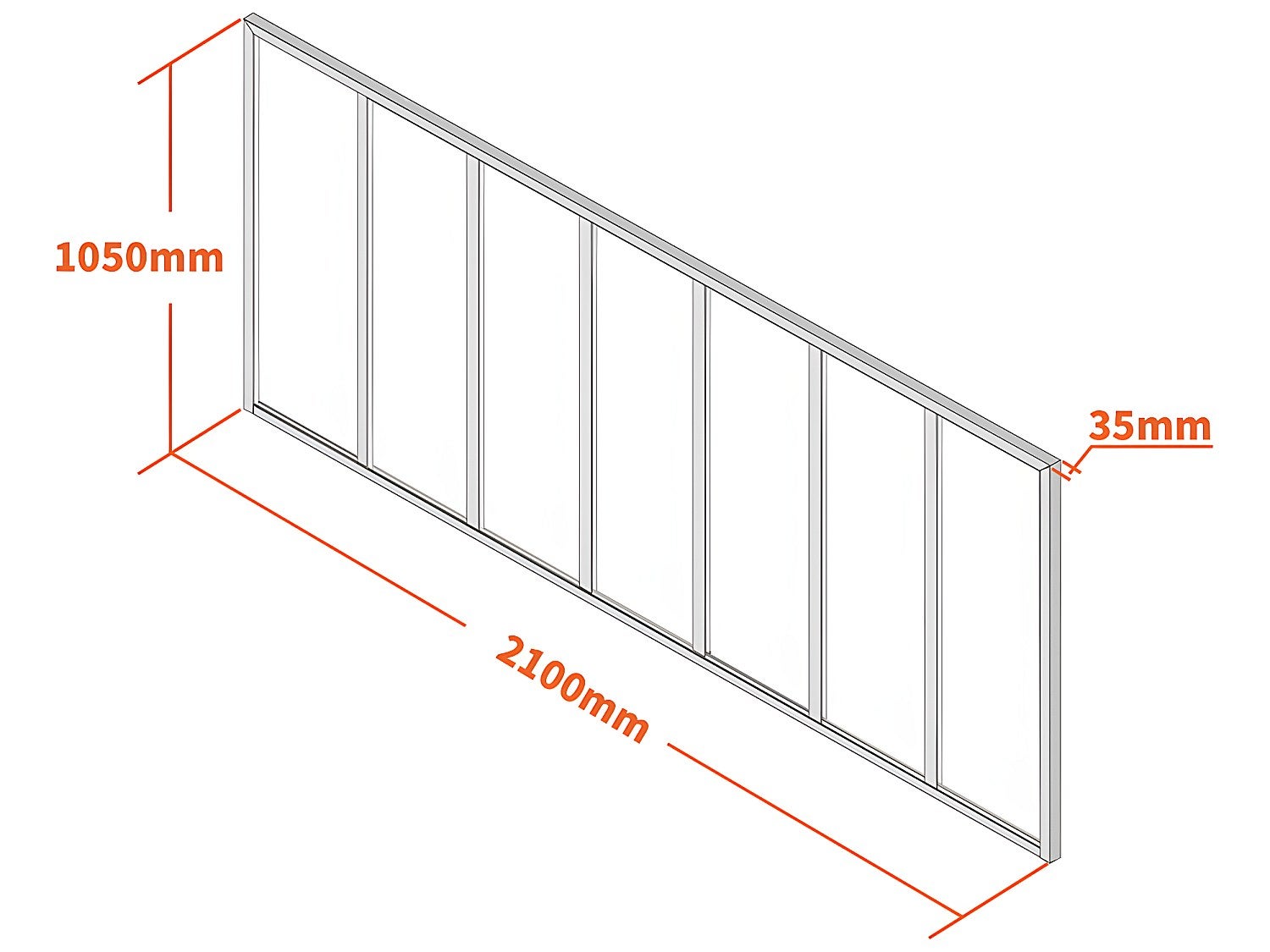 Verrière atelier en aluminium thermolaqué - 210x105 cm - Noir - BAYVIEW - 3
