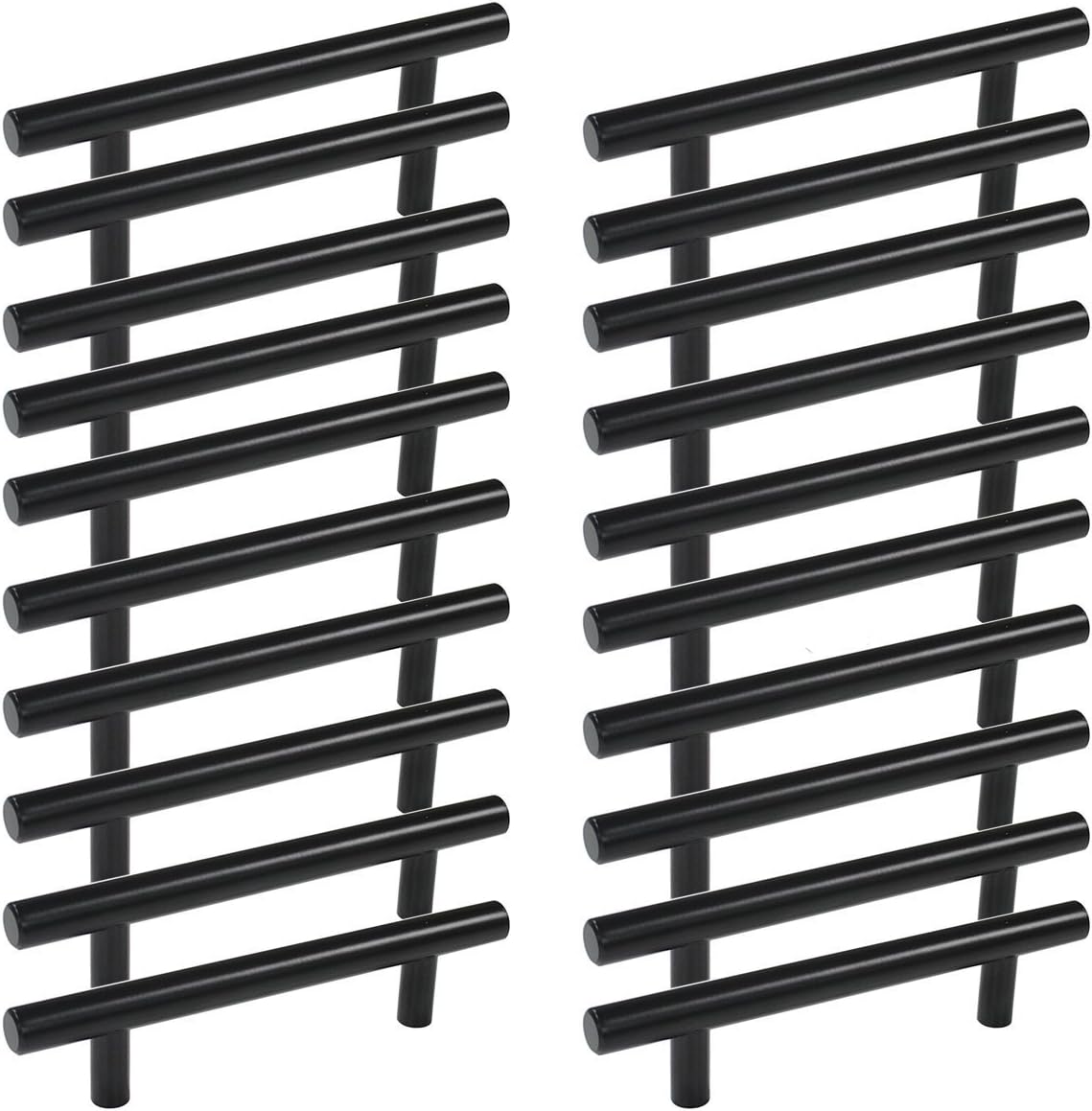 Uchwyt meblowy - Uchwyt - Stal nierdzewna - 20 sztuk - Odległość między otworami 160 mm - Czarny