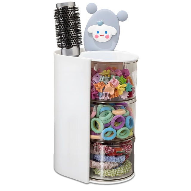 Porte-Pinceaux De Maquillage En Verre Avec Perles - 21cm Organisateur Luxe Anti-Poussière (Noir)